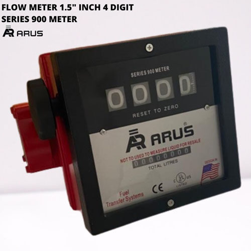 Flow Meter Arrus Solar 1 1/2 Inch 4 Digit Series 900 Meter Size 1.5"